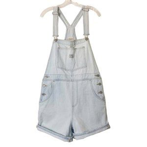Levi's Strauss Women's Two Horse Brand Overalls Denim Shorts BIG E Size Medium